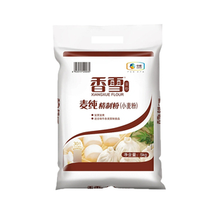 中粮香雪麦纯精制粉5kg家用面点馒头包子饺子面条中筋面粉