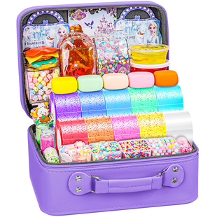 夜光纳米胶捏捏乐套装儿童手工diy玩具大礼包儿童无毒自制纳米捏捏球吹泡泡女孩生日礼物新年果冻蜡解压玩具