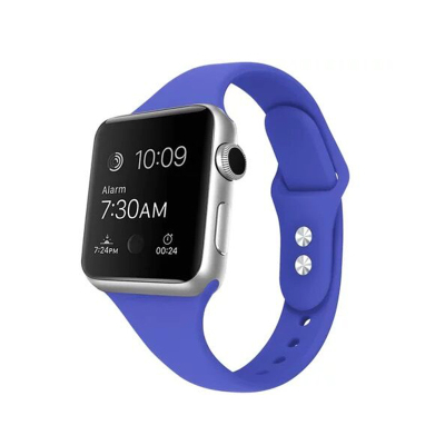 适用纯色硅胶iwatch手表表带女