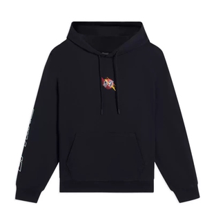 李宁卫衣刺绣工艺男潮流系列不加绒宽松套头衫连帽休闲运动服