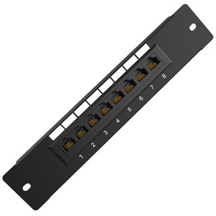 英曼家用弱电箱配线架8口12口理线器超六类网线理线架6类网络机柜理线器跳线架1u直通线收纳屏蔽走线槽rj45口