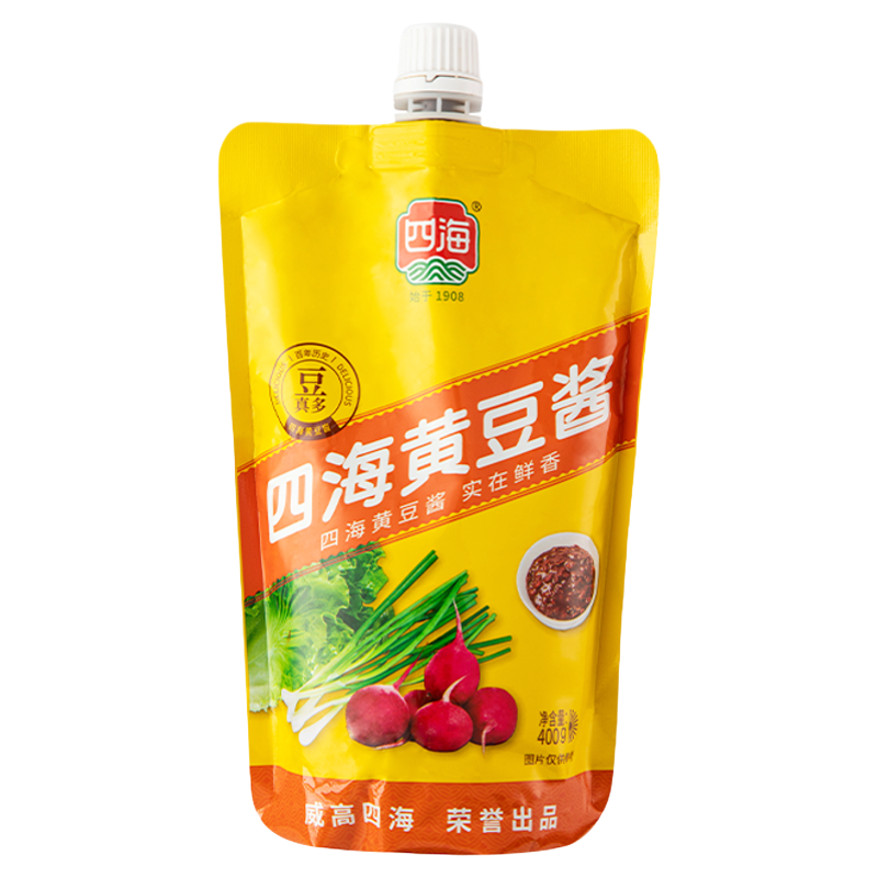 四海黄豆酱400g蒸蘸拌炒非转基因大豆调味酱料真材实料控温酱香