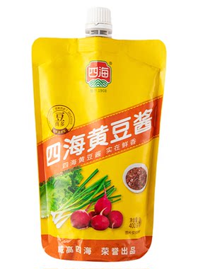 四海黄豆酱400g蒸蘸拌炒非转基因大豆调味酱料真材实料控温酱香