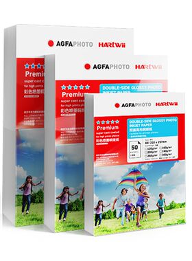 AGFA铜版纸a4彩色喷墨双面打印a3