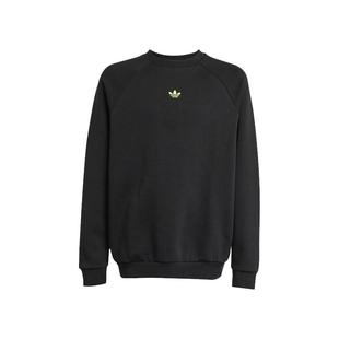 阿迪达斯三叶草童装25新款男女大童经典条纹运动休闲卫衣JV7795