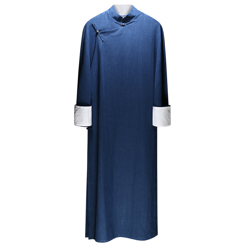 相声服大褂棉麻加绒加厚演出服