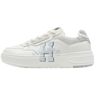 特步千层鞋女士板鞋2026春季新款女鞋厚底革面学生运动休闲鞋百搭