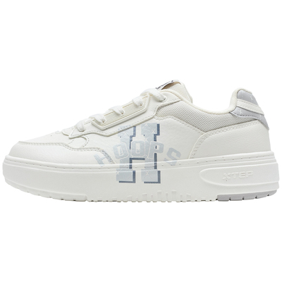 特步千层鞋女士板鞋2026春季新款女鞋厚底革面学生运动休闲鞋百搭