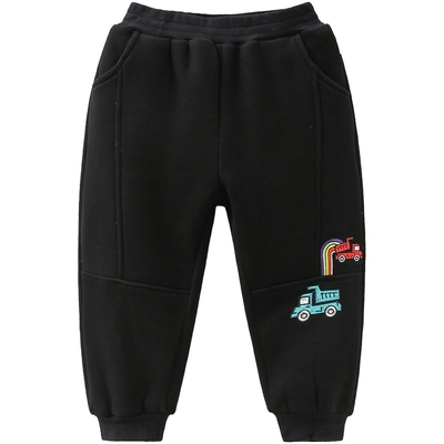 夹棉加绒保暖裤冬款男童棉裤加厚