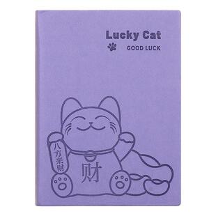 招财猫记账本家庭理财b6笔记本子加厚随身便携口袋本日常每日现金流水开支生活支出收入手账明细账家用日记账