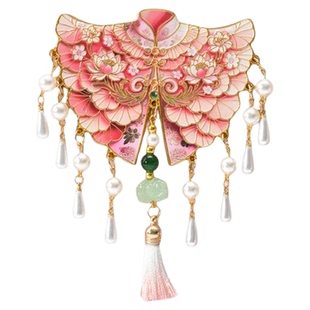 青莲彩霞云披国风冰箱贴古典青莲磁吸金属磁贴创意文创家居装饰贴