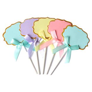 100枚生日蛋糕装饰插牌空白插牌祝福可写字云朵卡片生日快乐插件