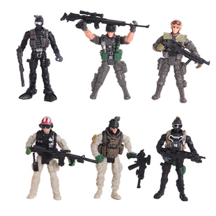 生日蛋糕装饰关节可动军事兵人坦克模型特种兵吃鸡男生过生日摆件