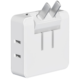 超薄旋转插座转换器夹缝扩展沙发后缝隙两脚扁平折叠迷你转换插头