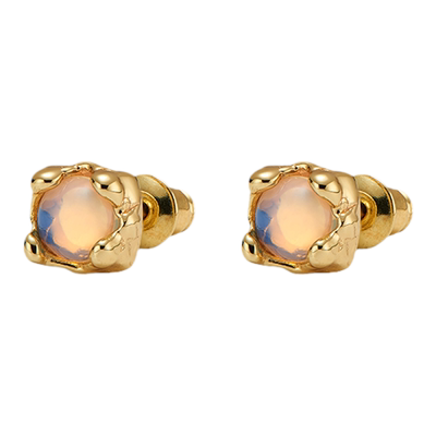 RoundFace简约月光石女小众