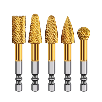 镀钛钨钢旋转锉六角柄铣刀