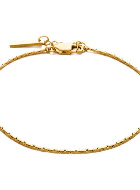 极细手链男款钛钢镀金冷调白