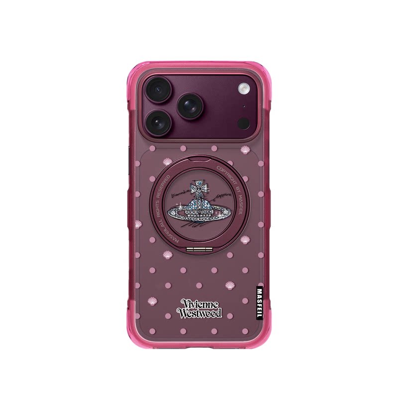 MASFEIL× 贝壳土星适用iPhone18Promax手机壳新款ip18磁吸带支架Go5苹果17Pro保护套支点全包高级感17pm超薄