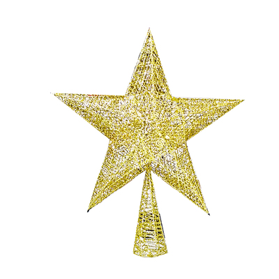 圣诞节立体发光金色树顶星闪粉