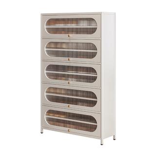 钢制鞋柜家用门口铁皮入户玄关柜新款2025爆款阳台多层鞋架电梯口