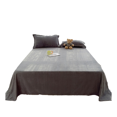 高克重加绒加厚牛奶绒床单超暖