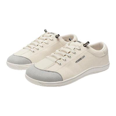 HOBIBEAR哈比熊宽楦赤足鞋2026春季新款4e宽头百搭潮流平步休闲鞋