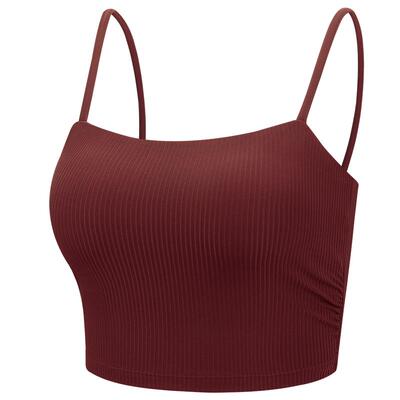 VfU一体杯运动内衣美背细带遮副乳外穿背心瑜伽普拉提健身文胸