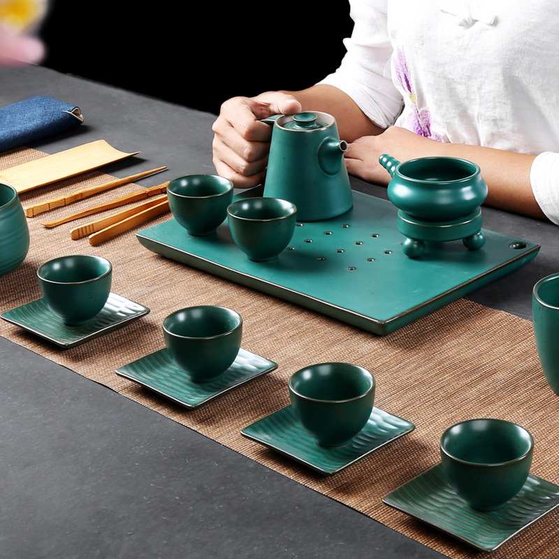 尚岩陶瓷茶杯垫茶道茶托零垫配品茗杯复古隔热托茶具茶托中式杯