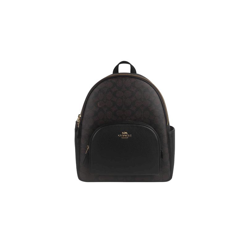 【自营】COACH/蔻驰女士PVC配皮双肩包通勤商务旅行大容量背包
