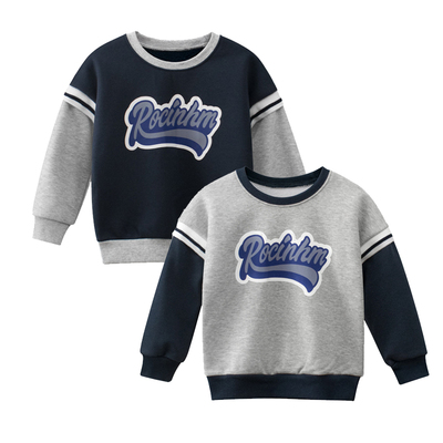 送运费险，男童一体薄绒休闲卫衣