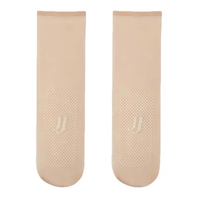 防滑丝袜女短款夏季薄款防勾丝透明耐磨中筒无痕肉色隐形水晶短袜