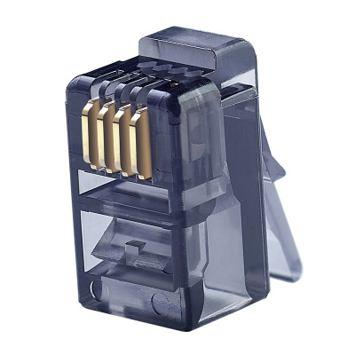 安亿通电话rj11水晶头4p4c接头