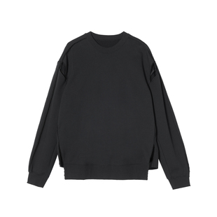 JNBY/江南布衣折扣春秋简约破洞卫衣无帽宽松圆领中长款长袖女