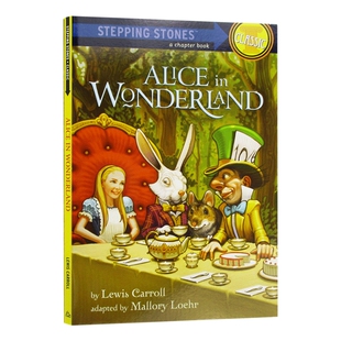 英文原版小说 Alice in Wonderland Stepping Stones Books Classic 爱丽丝梦游仙境 儿童文学读物 英文版 进口原版英语书籍