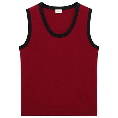 OCHIRLY欧时力兔绒撞色毛织背心