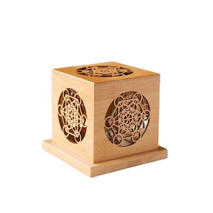 鼠尾草消磁熏香盒圣木套装水晶净化能量炉盘香座镂空香托立体摆件