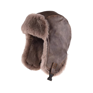 大头围护耳雷锋帽加厚保暖防寒飞行员帽子皮质毛绒防风滑雪大码