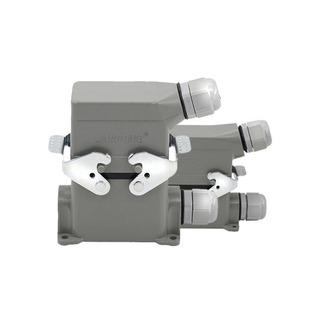 矩形重载连接器HE-4芯6芯10芯16芯20 24芯高底座明装航空插头插座