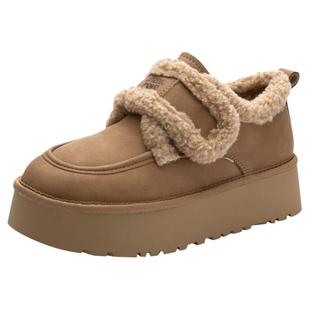 大东勃肯雪地靴女款2025新款冬季加绒加厚保暖棉鞋女厚底毛毛鞋子