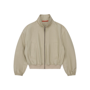 COMMXN·轻盈亚麻立领短夹克休闲简约宽松外套2026春季新款女装