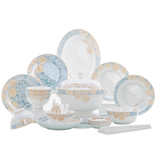 美好时光单品景德镇2026新款碗盘碟套装家用餐具陶瓷高级感轻奢感