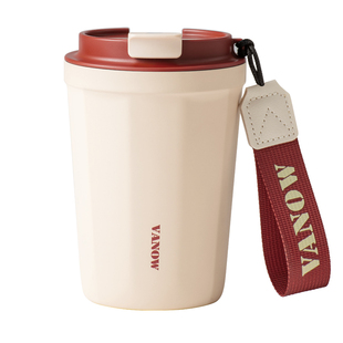 Vanow咖啡杯2026新款女生便携高档陶瓷内胆大容量随行保温水杯子