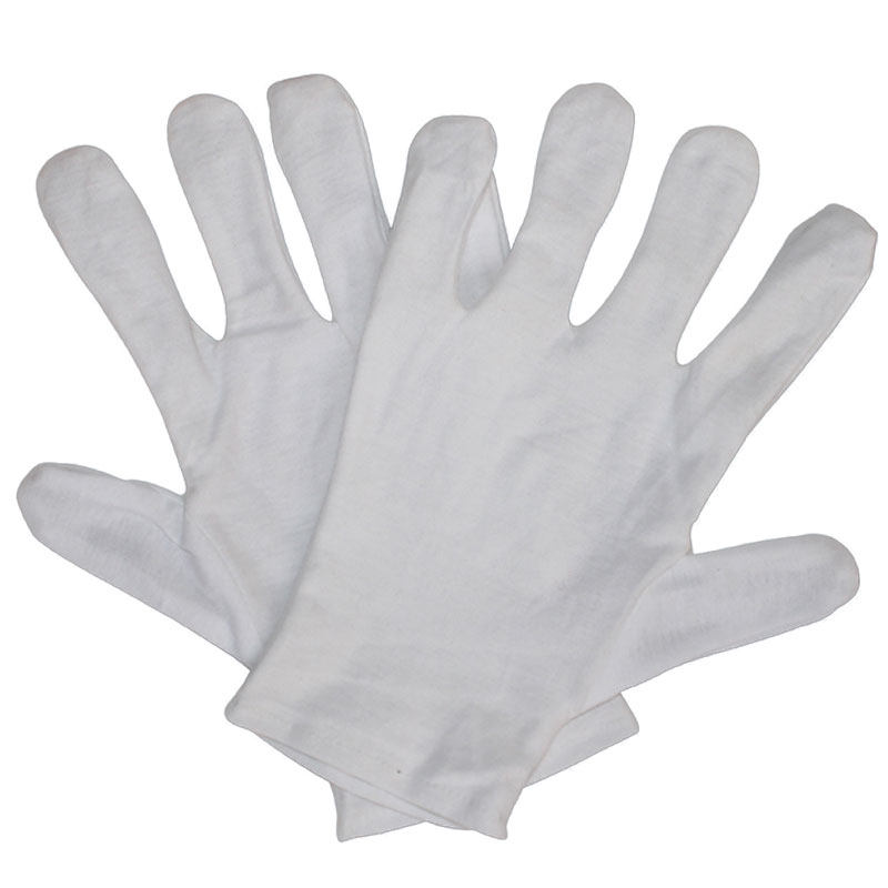 白色手套成人礼仪汗布手套接待阅兵珠宝盘玩表演劳保盘珠文玩手套