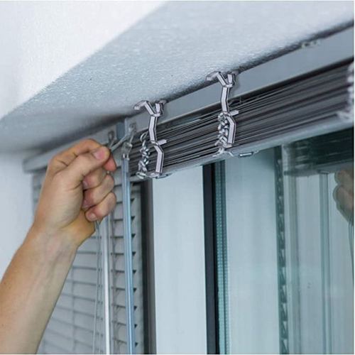 跨境零售10片装2.5夹垂直片饰定位英寸窗帘配件窗帘帘夹百叶帘