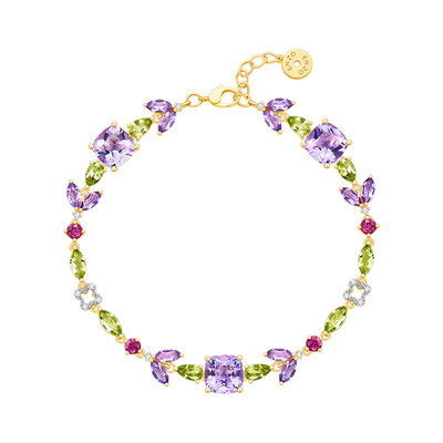 周大福ENZO法式浪漫紫藤花手链