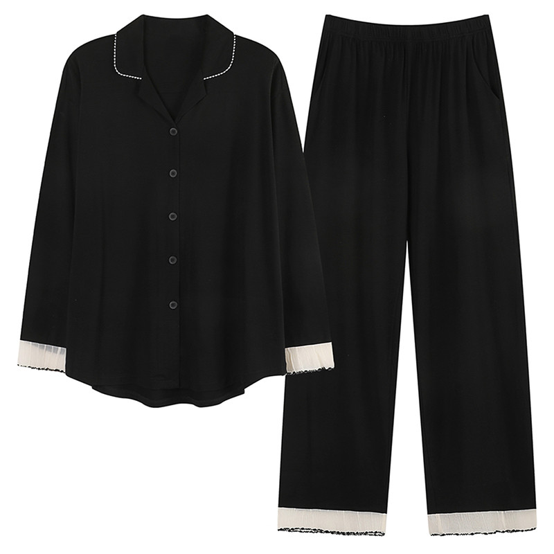 粉兔良品 100纯棉大码睡衣女睡衣/家居服套装