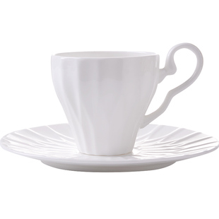 后海骨瓷精致下午茶咖啡杯轻奢高档陶瓷拿铁杯高级感杯碟乔迁礼盒