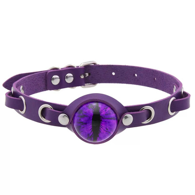 紫色choker颈饰项圈亚比皮革项链