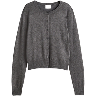 HM女装毛针织衫冬季保暖时尚潮流内搭气质开衫0579541