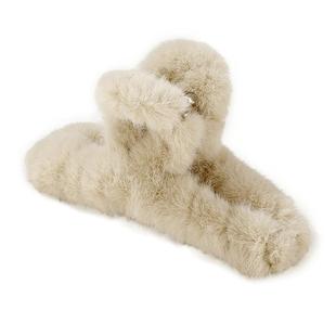 DODOGOGO毛绒发抓后脑勺抓夹秋冬气质简约发夹大号鲨鱼夹毛毛发饰